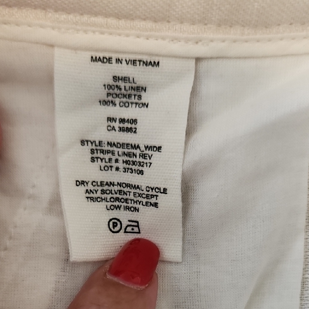 Theory Cream and Purple Striped Pants - Picture 10 of 10